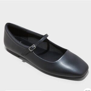 Black Mary Jane Flats size 9 - Worn Once!
